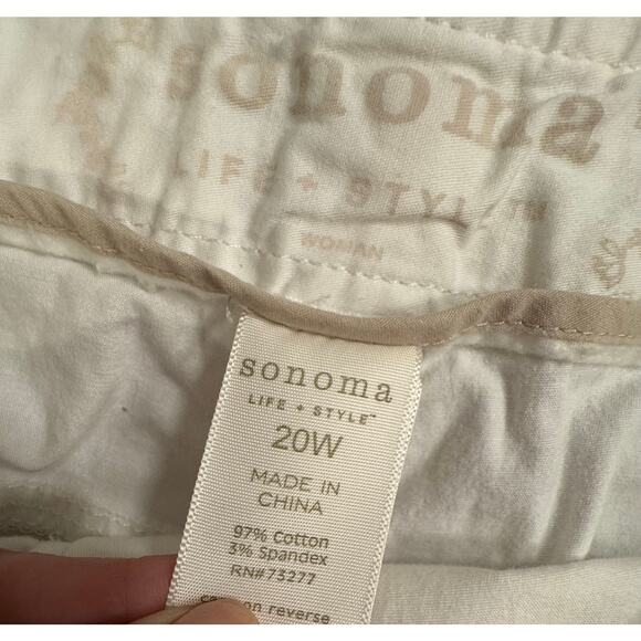 Sonoma Life Style White Capri Ankle Pants SIze 20W - Picture 4 of 7